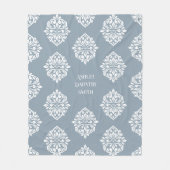 Damask Ambience Cadet Gray Fleecedecke (Vorderseite)