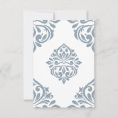 Damask Ambience Cadet Gray Mitteilungskarte (Vorderseite)