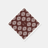 Damask Ambience Mahogany Red Classic Wedding Serviette (Ecke)
