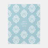 Damask Ambience Pale Cerulean Fleecedecke (Vorderseite)