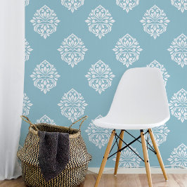 Damask Ambience Pale Cerulean Tapete