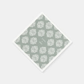 Damask Ambience Pale Olive Classic Wedding Napkins Serviette (Ecke)