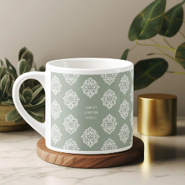 Damask Ambiente Blasses Olive Espresso Cup Espressotasse