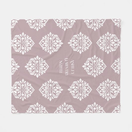 Damask Ambiente Toskana Blassrosa Fleecedecke (Vorderseite (Horizontal))