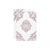 Damask Ambiente Toskana Blassrosa Mitteilungskarte (Vorderseite/Rückseite Beispiel)