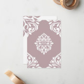 Damask Ambiente Toskana Blassrosa Mitteilungskarte (Vorderseite/Rückseite Beispiel)