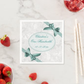 Damask and Bows One Hundredth Birthday Serviettes Serviette (Beispiel)