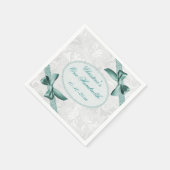 Damask and Bows One Hundredth Birthday Serviettes Serviette (Ecke)