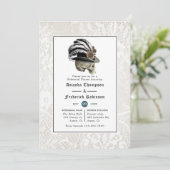 Damask and Lace Gothic Wedding Probe Dinner Einladung (Stehend Vorderseite)