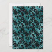 Damask and Lace Gothic Wedding Probe Dinner Einladung (Rückseite)