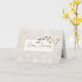 Damask Anniversary Hydrangea Bouquet Karte (Gelbe Blume)