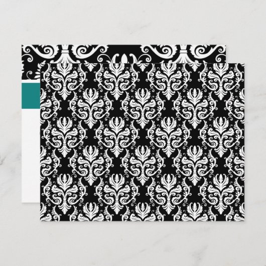 Damask-Antwortkarten - UAWG RSVP Karte (Vorne/Hinten)