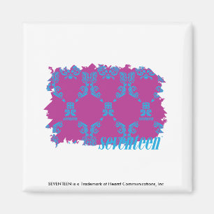 Damask Aqua-Lila 2 Magnet