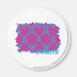 Damask Aqua-Lila 2 Magnet