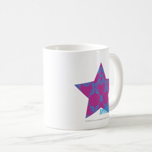 Damask Aqua-Lila 3 Kaffeetasse (VorderseiteRechts)