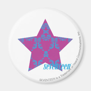 Damask Aqua-Lila 3 Magnet