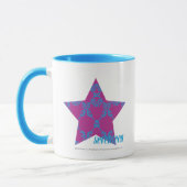 Damask Aqua-Lila 3 Tasse (Links)