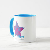 Damask Aqua-Lila 3 Tasse (Vorderseite Links)