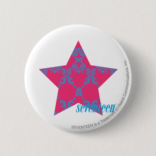 Damask Aqua-Magenta 2 Button (Vorderseite)