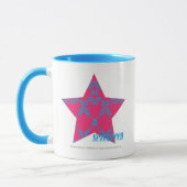 Damask Aqua-Magenta 2 Tasse (Links)