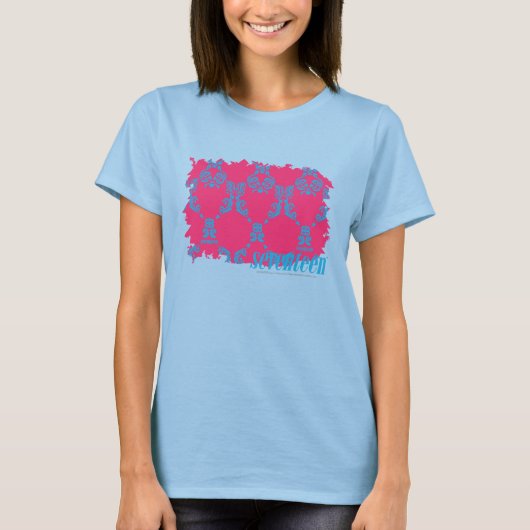 Damask Aqua-Magenta 3 T-Shirt (Vorderseite)