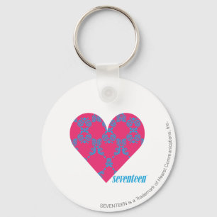 Damask Aqua-Magenta 4 Schlüsselanhänger