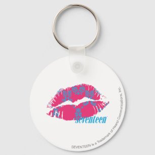 Damask Aqua-Magenta Schlüsselanhänger