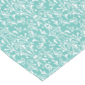 Damask Aquamarin & weiß Tischdecke (Schrägansicht)