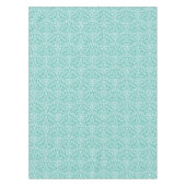 Damask Aquamarin & weiß Tischdecke (Vorderseite)