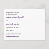 Damask Art Deco Save the Date Postkarte (Rückseite)