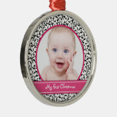 Damask Baby's First Christmas Ornament (Rechts)