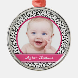 Damask Baby's First Christmas Ornament