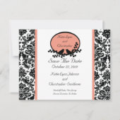 Damask & Birds Ankündigung Datum freihalten (Vorderseite)