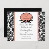 Damask & Birds Ankündigung Datum freihalten (Vorne/Hinten)