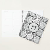 Damask Black and Gray Elegante Planner Planer (Anzeige)