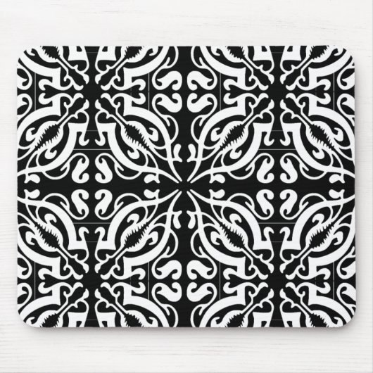 DAMASK - Black Background Mousepad (Vorne)