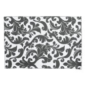 Damask Black Kissenbezug (Vorderseite-Links)