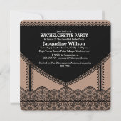 Damask Black Lace Lingerie Einladung (Rückseite)