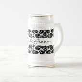 Damask Black Stein Bierglas (VorderseiteRechts)