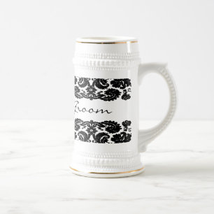 Damask Black Stein Bierglas