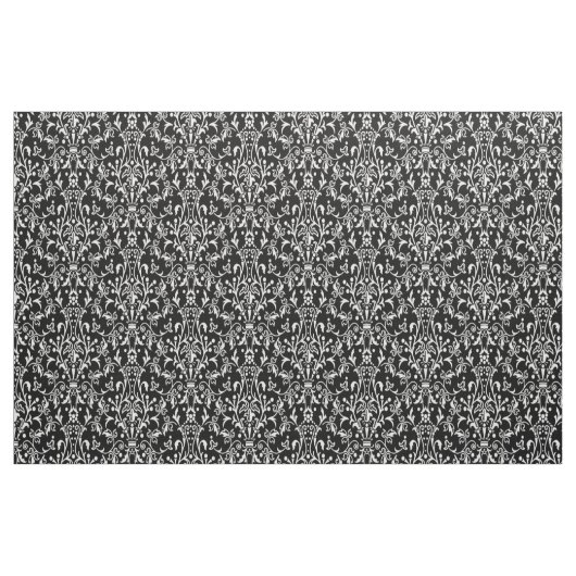 Damask Black & White Stoff (Yard (91,4 cm))