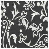 Damask Black & White Stoff (Nahaufnahme)