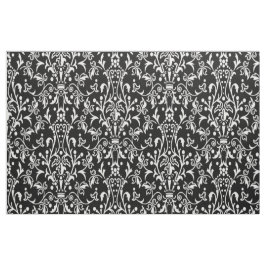 Damask Black & White Stoff