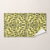 Damask Black & Yellow Badhandtuch Set (Handtuch)