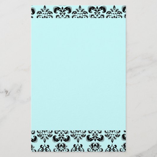 DAMASK, blau Briefpapier (Vorderseite)