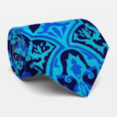 Damask blau krawatte (Gerollt)