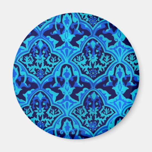 Damask blau magnet (Vorne)