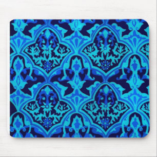 Damask blau mousepad