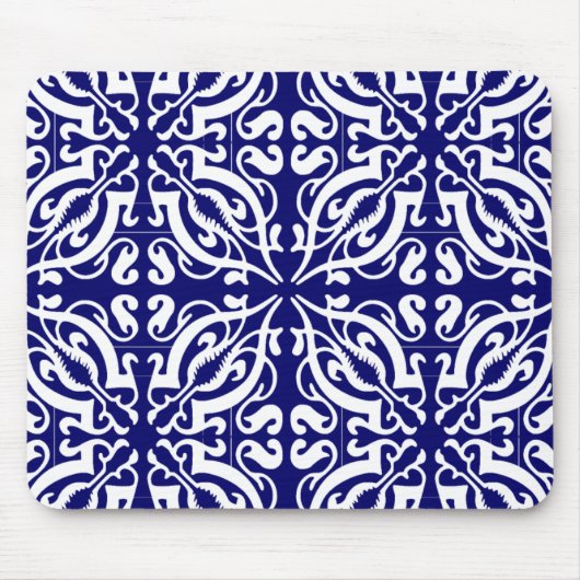 DAMASK - Blue Background Mousepad (Vorne)