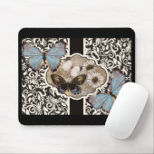 Damask & Blue Mousepad (Mit Mouse)